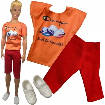 Doplněk pro panenku OBLEČENÍ pro PANENKU KENA Sada oblečení komplety OBLEČENÍ boty KEN DOPLŇKY