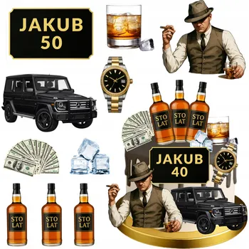 Obraz SADA OPLATEK NA DORT MUŽE 18 20 30 40 50 60 + DÁREK