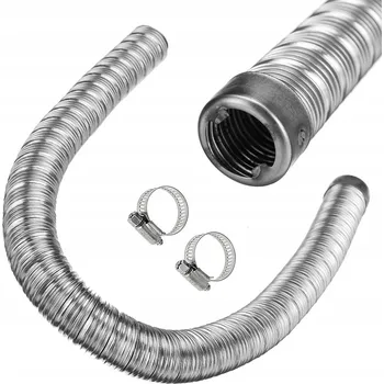 Výfuková trubka 100 CM Výfuková Trubka pro odvod spalin, Z NEREZOVÉ OCELI