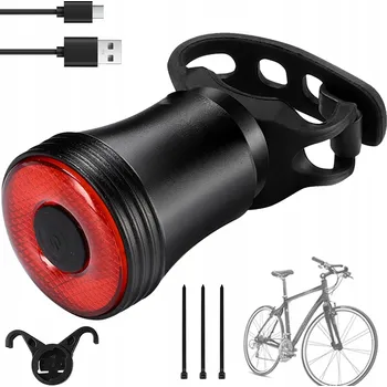 Cyklosvítilna INTELIGENTNÍ Zadní světlo na kolo pod sedlo na sedlovku, 5 režimů, 500 mAh