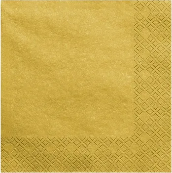 Papírový ubrousek Papírové ubrousky zlaté, 20 ks, 33x33 cm