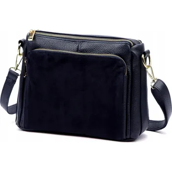 Kabelka Vera Pelle kabelka z pravé kůže modrá