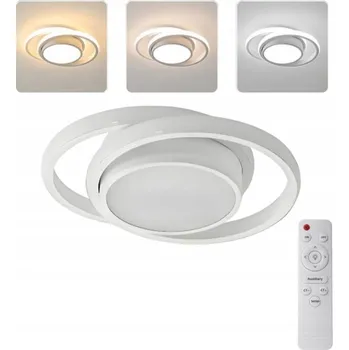 Stropní svítidlo LED STROPNÍ SVÍTIDLO LUSTR BÍLÝ KULATÝ MODERNÍ 3000/4500/6500K