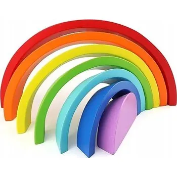 Dřevěná hračka Dřevěná duha skládačka třídič Montessori
