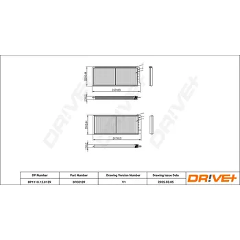 Klimatizace automobilu Kabinový (pylový) filtr DRIVE+ DP1110.12.0139