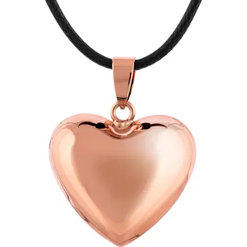 Náhrdelník Minimalistický náhrdelník s měděnou rolničkou Srdíčko RSM Mummy Bell