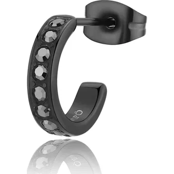 Náušnice Single kruhová náušnice s krystaly Snap SNP38 S Agapo