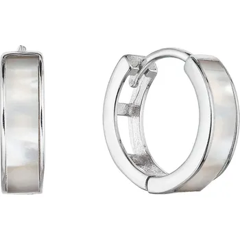 Náušnice Půvabné kruhové náušnice s perletí 11428.1 Evolution Group