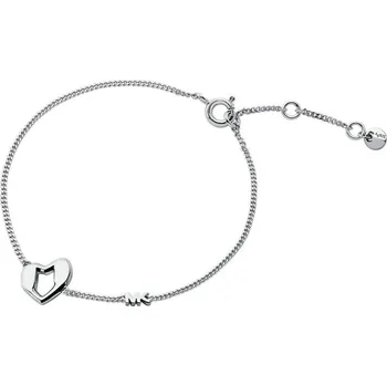 Náramek Romantický stříbrný náramek se srdíčkem Love Kors MKC1778040 Michael Kors