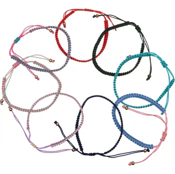 Náramek Barevný šňůrkový náramek modrá/růžová Troli