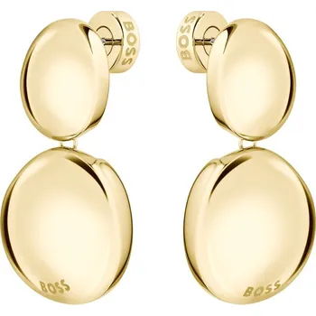 Náušnice Fashion visací náušnice z pozlacené oceli Nugget 1580714 Hugo Boss