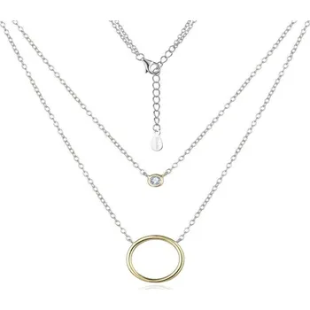 Náhrdelník Dvojitý bicolor náhrdelník Kruhy N0000369 Moiss
