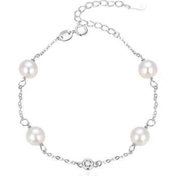 Náramek Elegantní stříbrný náramek s perličkami AGB411/21P Beneto