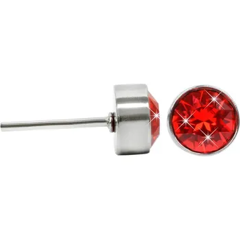 Náušnice Hravé ocelové náušnice pecky Chaton Light Siam Levien