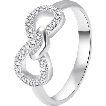 Prsten Stříbrný prsten se zirkony Nekonečno AGT-R30W Agato / Obvod: 60 mm - 60 mm