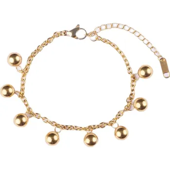 Náramek Slušivý pozlacený náramek s přívěsky Velin MCB250376G Marc Malone