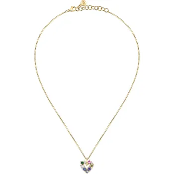 Náhrdelník Romantický pozlacený náhrdelník se srdíčkem Colori SAVY06 Morellato