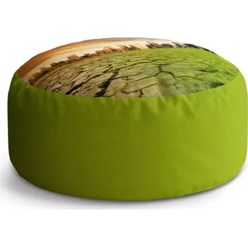 Taburet Sablio Taburet Circle Vyprahlá zem před mrakodrapy: 38x48 cm