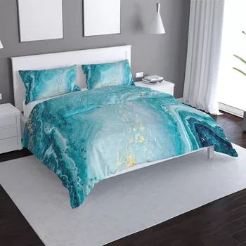 Povlečení Sablio Povlečení Modrý pigment - 140x200 / 90x70