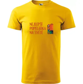 Sablio Tričko s potiskem Nejlepší popelářka na světě - žluté XL