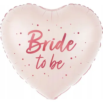 Balónek FÓLIOVÝ BALÓNEK SRDCE BRIDE TO BE RŮŽOVÝ 45 CM NA HELIUM ROZLUČKA SE SVOBODOU PÁRTY