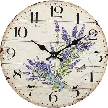 Hodiny DAKLS Nástěnné hodiny Levandule, pr. 34 cm, fialová