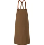 G.Gastro KARLOWSKY | Recycled Bib Apron Green Generation Cross-Back Leather Straps – Cinnamon - 70x85 cm