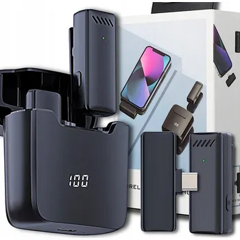 Mikrofon BEZDRÁTOVÝ KLOPNÍ MIKROFON S USB-C A BLUETOOTH PRO TELEFON