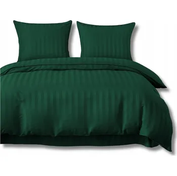 Povlečení Povlečení 160x200 Zelená láhev Damašek s proužky s lemováním Klasická Tlustá