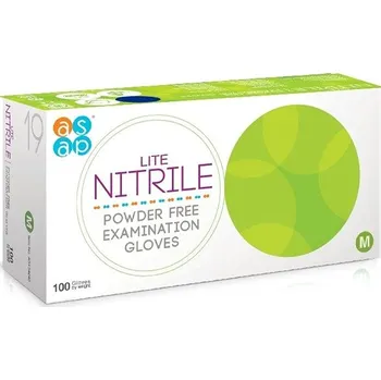 Vyšetřovací rukavice ASAP Nitrilové rukavice bez pudru modré 100 ks M