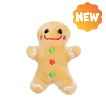 Hračka pro kočku UNIQ PETS PLUSH TOY FOR CATS PURRNIP gingerbread man with catnip 7x6cm