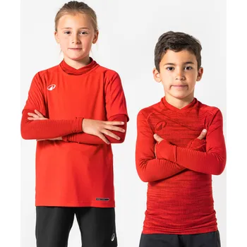 Pánské tričko KIPSTA Dětské spodní termo triko s dlouhým rukávem bezešvé Keepdry 12 LET KAŠTANOVÁ|ČERVENÁ