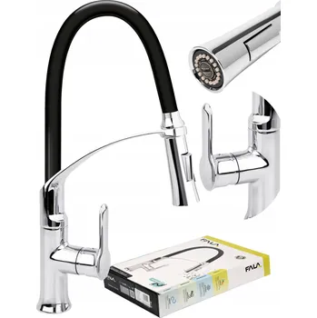 Vodovodní baterie Kuchyňská stojánková baterie Fala Flexible černá