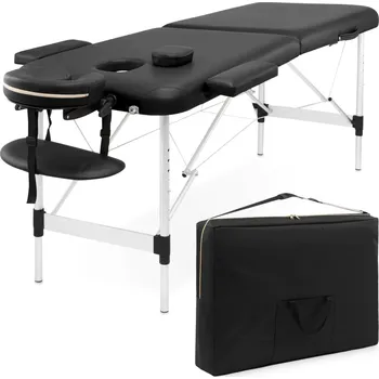 4FIZJO Masážní stůl s regulací desky 4FIZJO, hliníkový 70 cm ČERNÁ