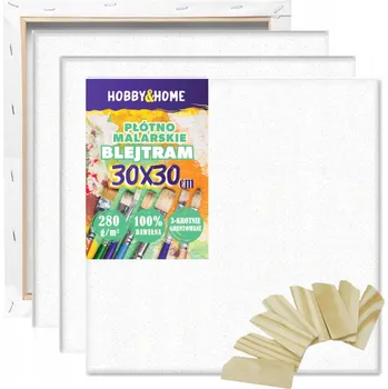 Malířské plátno Malířské plátno Hobby&Home bavlněné 30x30 cm třikrát penetrované