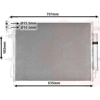 Klimatizace automobilu Kondenzátor, klimatizace VAN WEZEL 02015703
