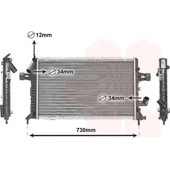 Chladič motoru Chladič, chlazení motoru VAN WEZEL 37012294