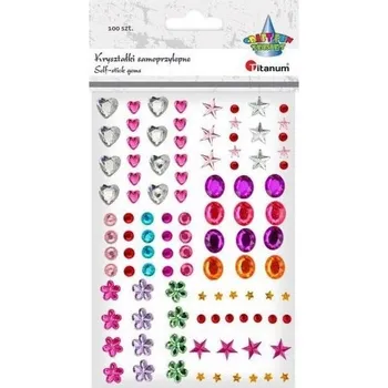 Kryształki samoprzylepne mix wzory i kolory 100szt