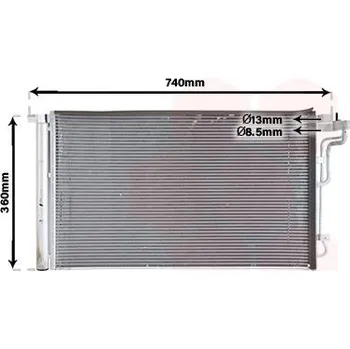 Klimatizace automobilu Kondenzátor, klimatizace VAN WEZEL 82015598