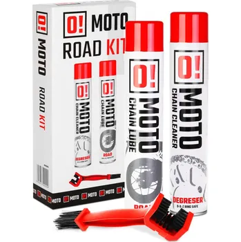 Sada na čistění a mazání řetězu s kartáčem ROAD - O!MOTO