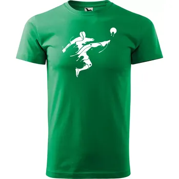 Pánské tričko Sablio Tričko s potiskem Fotbalista Abstrakce - zelené M