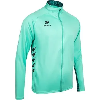Pánská mikina Tréninková mikina NIDELO TRAINING ZIP JACKET 2.0 NANTES XXL Tyrkysová, Černá