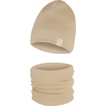 Čepice Souprava Čepice Nákrčník Pro Holčičku Chlapečka Dětská Jarní Bavlna 36