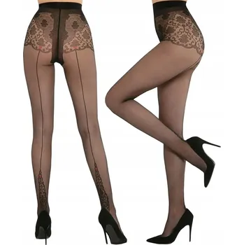 Dámské punčochy GATTA PUNČOCHÁČE ARS AMANDI ASTREA 02 NERO-RED 2-S