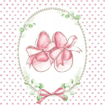 Papírový ubrousek Papírové ubrousky Botičky růžové 33x33cm 20 KS