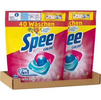 Tableta na praní Spee Color prací kapsle Power Caps 4in1 2x40 dávek - VÝHODNÉ BALENÍ