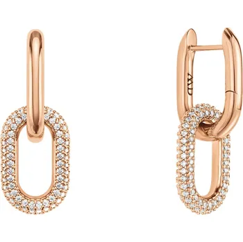 Šperk Třpytivé bronzové náušnice 2v1 Crystal Link DW00400576 Daniel Wellington