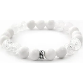 Náramek Korálkový náramek z jadeitu a křišťálu MINK28/17 Agato