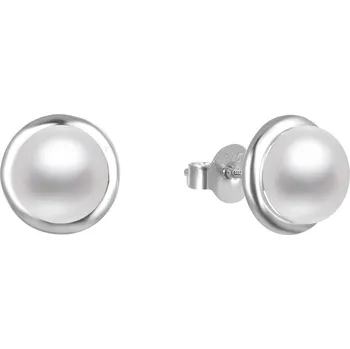 Náušnice Elegantní stříbrné náušnice s perlami AGUP2685P Beneto