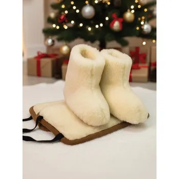 Dámské pantofle Ledvinový pás a papuče-ovčí vlna, VELIKOST 39-40